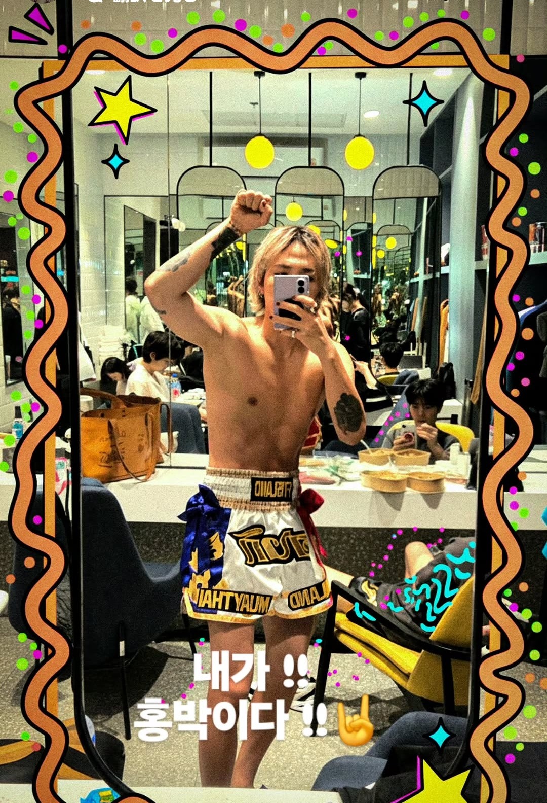 イ・ホンギ Instagram Stories ムエタイ姿